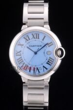 Cartier replica balon bleu acciaio celeste imitazione replica orologio copia 4us096 - immagine 4