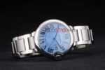 Cartier replica balon bleu acciaio celeste imitazione replica orologio copia 4us096 - immagine 5