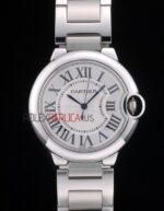 Cartier replica balon bleu acciaio roman imitazione replica orologio copia 4us098 - immagine 3