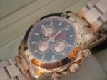 Rolex replica daytona rose gold black dial orologio replica copia imitazione 4us201 - immagine 8