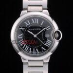 Cartier replica balon bleu acciaio black imitazione replica orologio copia 4us101
