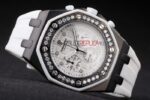 Audemars Piguet royal oak offshore white lady replica orologio copia imitazione crono 4us033 - immagine 5