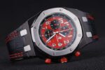 Audemars Piguet royal oak offshore singapore gp 2008 dial panda red replica orologio copia imitazione crono 4us038 - immagine 6