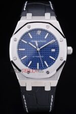 Audemars Piguet royal oak jumbo blue dial replica orologio copia imitazione crono 4us041 - immagine 3