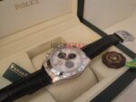 Rolex replica daytona vip pelle acciaio white dial orologio replica copia imitazione 4us203 - immagine 5