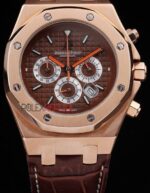 Audemars Piguet royal oak offshore special edition city of sails rose gold brown replica orologio copia imitazione crono 4us044 - immagine 4
