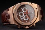 Audemars Piguet royal oak offshore special edition city of sails rose gold brown replica orologio copia imitazione crono 4us044 - immagine 6