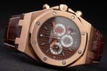 Audemars Piguet royal oak offshore special edition city of sails rose gold brown replica orologio copia imitazione crono 4us044 - immagine 5