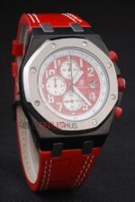 Audemars Piguet royal oak offshore singapore gp 2008 full red replica orologio copia imitazione crono 4us046 - immagine 3