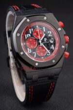 Audemars Piguet royal oak offshore singapore gp 2008 black dial replica orologio copia imitazione crono 4us047 - immagine 3