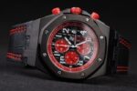 Audemars Piguet royal oak offshore singapore gp 2008 black dial replica orologio copia imitazione crono 4us047 - immagine 5