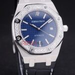 Audemars Piguet royal oak jumbo blue dial diamond replica orologio copia imitazione crono 4us051