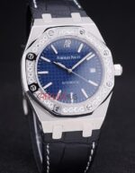 Audemars Piguet royal oak jumbo blue dial diamond replica orologio copia imitazione crono 4us051