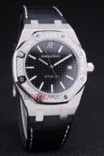 Audemars Piguet royal oak jumbo black dial diamond replica orologio copia imitazione crono 4us052 - immagine 3