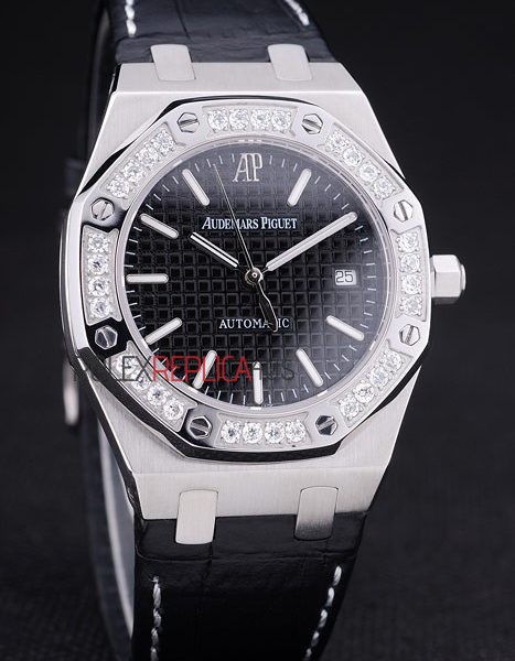 virtuemart_product_471rolex-replica-orologi-copia-imitazione-rolex-omega Audemars Piguet royal oak jumbo black dial diamond replica orologio copia imitazione crono 4us052 - immagine 1