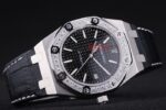 Audemars Piguet royal oak jumbo black dial diamond replica orologio copia imitazione crono 4us052 - immagine 4