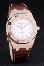 Audemars Piguet royal oak jumbo argentèè dial diamond rose gold replica orologio copia imitazione crono 4us055 - immagine 3