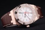 Audemars Piguet royal oak jumbo argentèè dial diamond rose gold replica orologio copia imitazione crono 4us055 - immagine 5