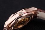Audemars Piguet royal oak jumbo argentèè dial diamond rose gold replica orologio copia imitazione crono 4us055 - immagine 7