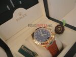 Rolex replica daytona oro giallo sport pelle orologio replica copia imitazione 4us199 - immagine 3