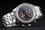 Breitling replica chrono acciaio navitimer black orologio replica copia imitazione 4us135 - immagine 4