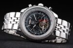 Breitling replica chrono acciaio navitimer black orologio replica copia imitazione 4us135 - immagine 5