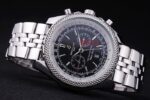 Breitling replica chrono acciaio navitimer black orologio replica copia imitazione 4us136 - immagine 3