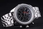 Breitling replica chrono acciaio navitimer black orologio replica copia imitazione 4us136 - immagine 4