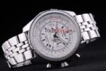 Breitling replica chrono acciaio navitimer white dial orologio replica copia imitazione 4us137 - immagine 5