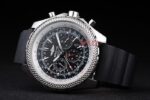 Breitling replica chrono acciaio navitimer black dial orologio replica copia imitazione 4us138 - immagine 5