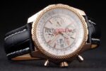 Breitling replica chrono  navitimer black dial rose gold orologio replica copia imitazione 4us139 - immagine 3