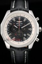 Breitling replica chrono acciaio navitimer black dial orologio replica copia imitazione 4us140 - immagine 4