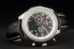 Breitling replica chrono acciaio navitimer black dial orologio replica copia imitazione 4us140 - immagine 6
