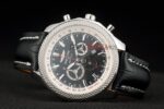 Breitling replica chrono acciaio navitimer black dial orologio replica copia imitazione 4us140 - immagine 5