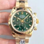 Rolex replica daytona 116508 oro giallo green dial 2016 orologio replica copia imitazione 4us197