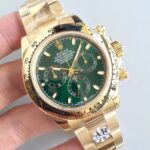 Rolex replica daytona 116508 oro giallo green dial 2016 orologio replica copia imitazione 4us197 - immagine 5