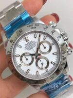 Rolex replica daytona 116520 classico acciaio white dial orologio replica copia imitazione 4us195 - immagine 3