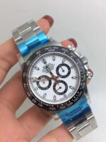 Rolex replica daytona 116500LN ceramichon 2016 white dial orologio replica copia imitazione 4us193 - immagine 3