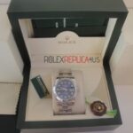 Rolex replica datejust acciaio blu oyster brillantini orologio replica copia imitazione 4us194