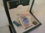 Rolex replica datejust acciaio blu oyster brillantini orologio replica copia imitazione 4us194 - immagine 3