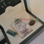 Rolex replica datejust acciaio argentèè oyster brillantini orologio replica copia imitazione 4us192