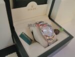 Rolex replica datejust acciaio argentèè oyster brillantini orologio replica copia imitazione 4us192 - immagine 5