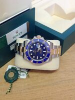 Rolex replica submariner acciaio oro blu dial orologio replica copia imitazione 4us280 - immagine 5