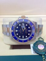 Rolex replica submariner acciaio oro blu dial orologio replica copia imitazione 4us280 - immagine 7