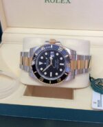 Rolex replica submariner acciaio oro black dial orologio replica copia imitazione 4us279 - immagine 4