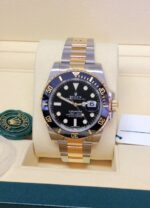 Rolex replica submariner acciaio oro black dial orologio replica copia imitazione 4us279 - immagine 6