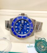 Rolex replica submariner acciaio ceramichon blue dial orologio replica copia imitazione 4us501 - immagine 4