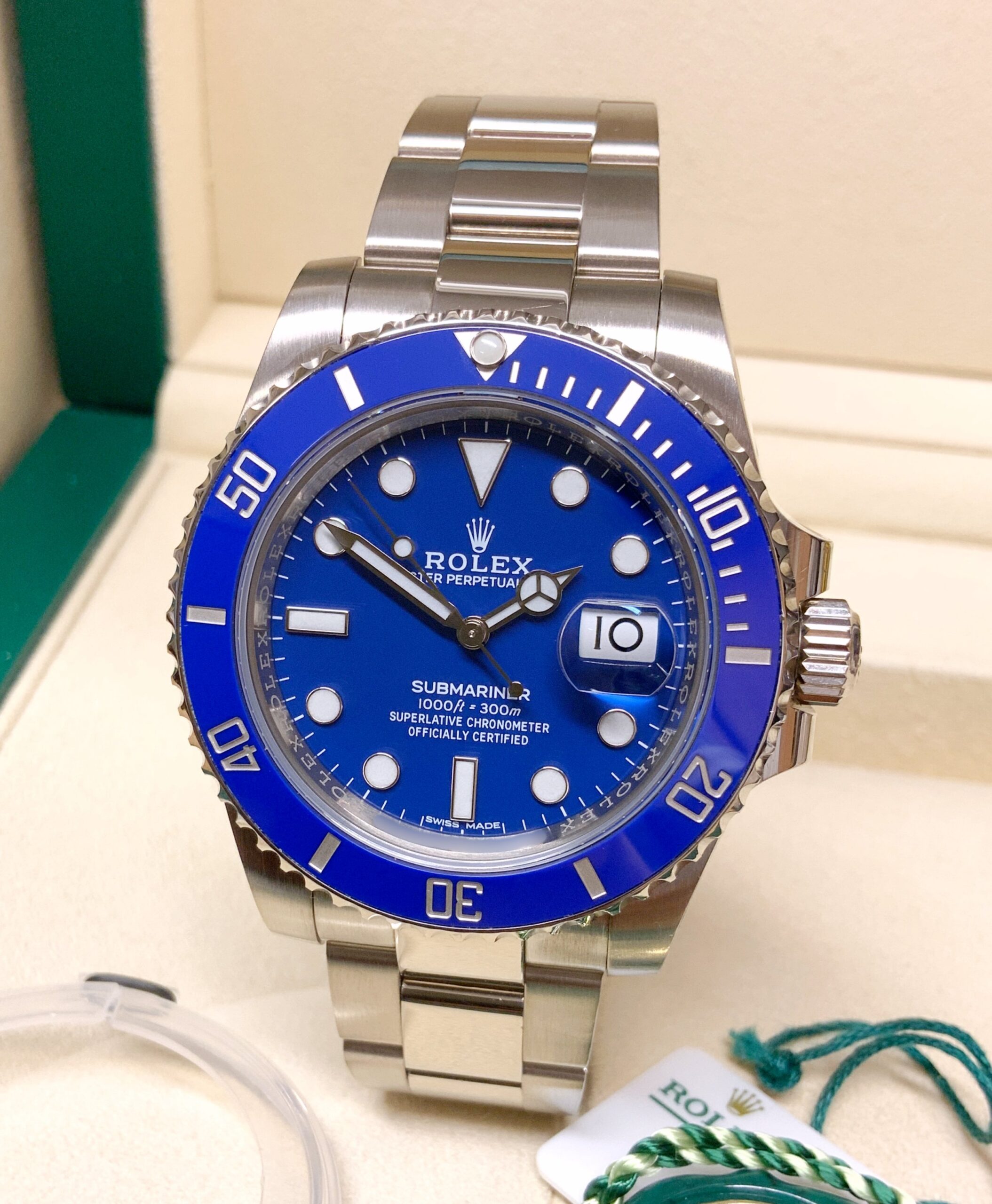 Rolex replica Submariner Date 116619LB White Gold blue dial-4 Rolex replica submariner acciaio ceramichon blue dial orologio replica copia imitazione 4us501 - immagine 1