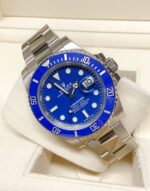 Rolex replica submariner acciaio ceramichon blue dial orologio replica copia imitazione 4us501 - immagine 6