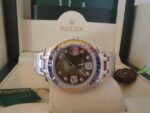 Rolex replica pearlmaster acciaio yellow blue orologio replica copia imitazione 4us265 - immagine 3